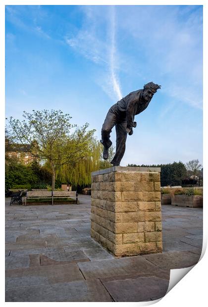 Fred Trueman Statue Skipton Print by Tim Hill