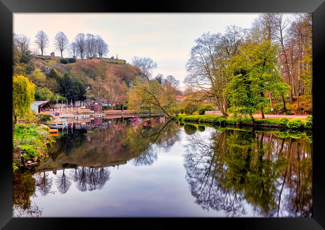 Riverside Reflections A Charming Yorkshire Town Framed Print by Tim Hill