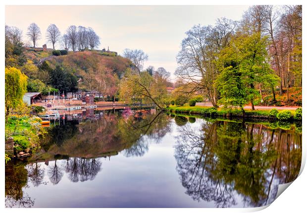 Riverside Reflections A Charming Yorkshire Town Print by Tim Hill