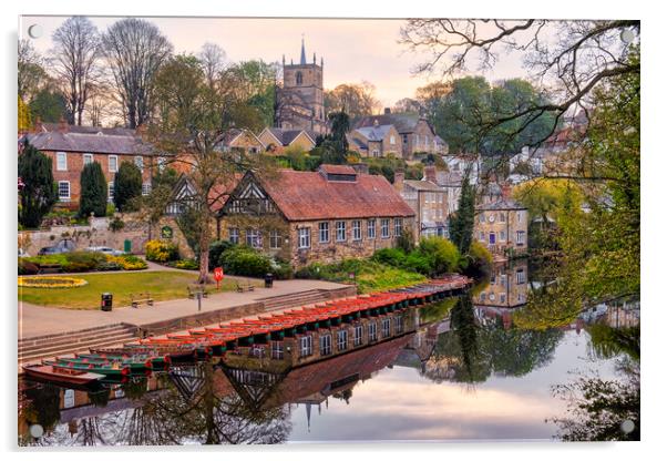 Captivating Knaresborough Riverside Acrylic by Tim Hill