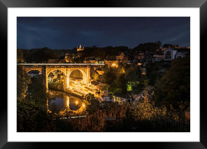 Train over Knaresborough Viaduct Framed Mounted Print by Tim Hill