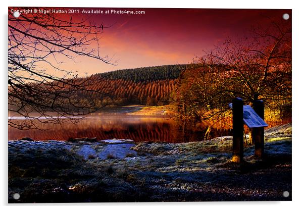 Derwent Village Dawn Acrylic by Nigel Hatton