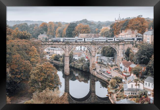 Train Over Knaresborough Viaduct Framed Print by Tim Hill