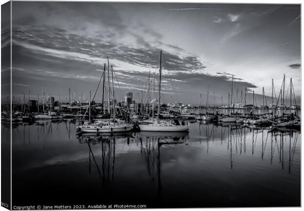 Marina View Canvas Print by Jane Metters