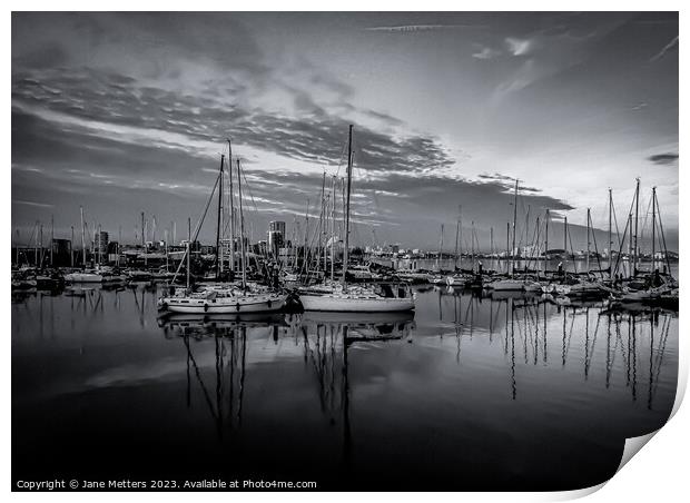 Marina View Print by Jane Metters