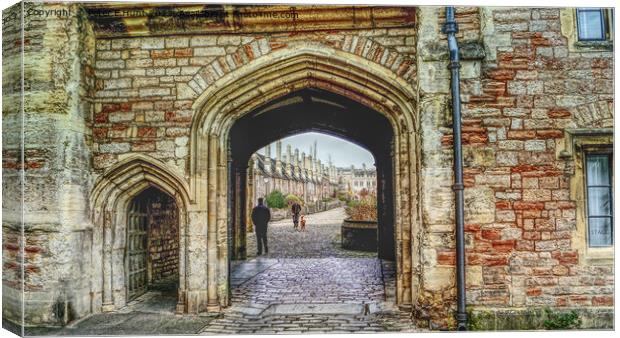 Old Entrance Gateway To Vicars' Close Wells Canvas Print by Peter F Hunt