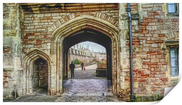 Old Entrance Gateway To Vicars' Close Wells Print by Peter F Hunt