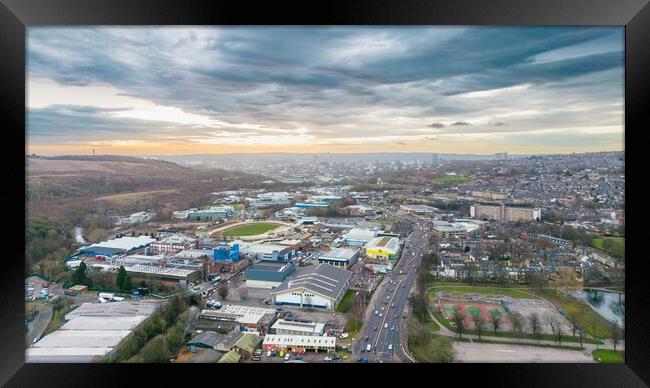 Sheffield From Hillsbrough Framed Print by Apollo Aerial Photography