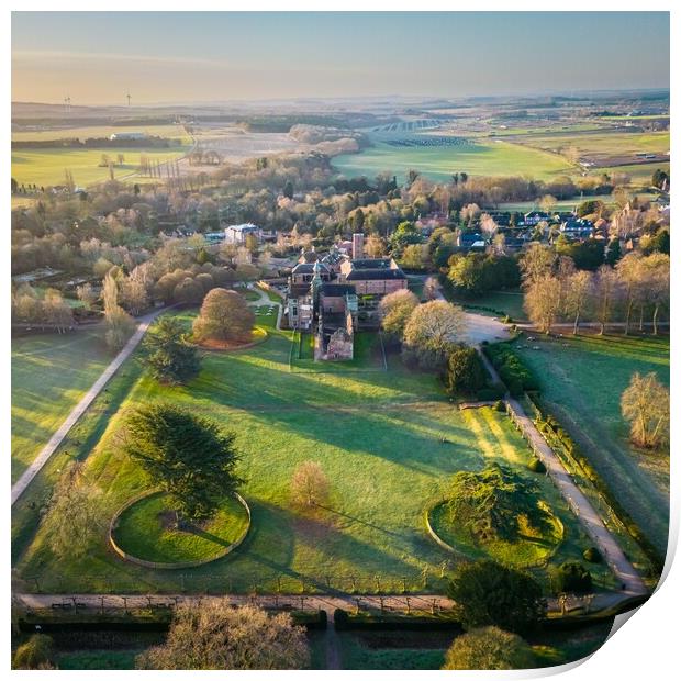 Rufford Abbey Print by Apollo Aerial Photography
