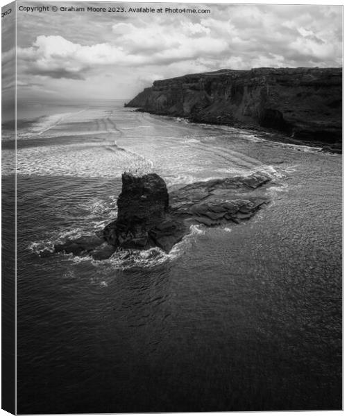 Black Nab elevated view monochrome Canvas Print by Graham Moore