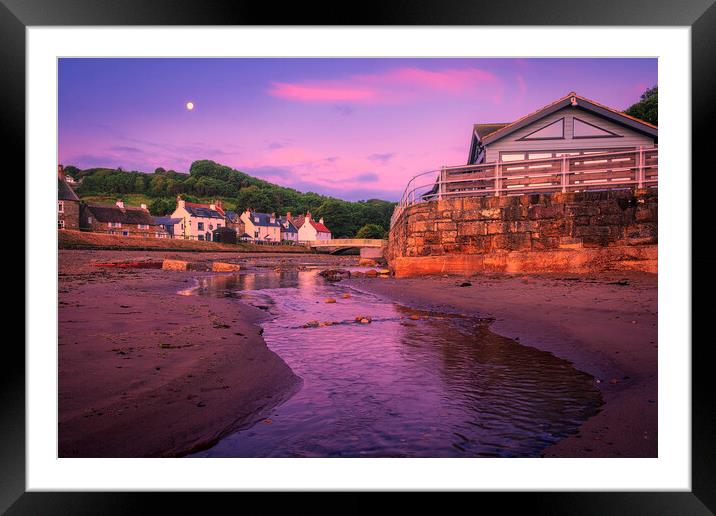 Sandsend Moonset North Yorkshire Framed Mounted Print by Tim Hill