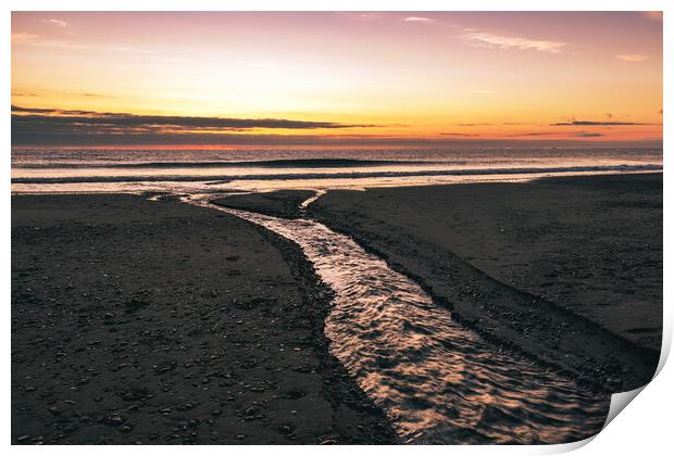 Sandsend Beach North Yorkshire Print by Tim Hill