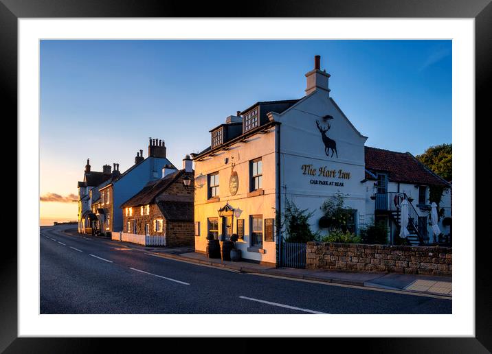 The Hart Inn, Sandsend, North Yorkshire Framed Mounted Print by Tim Hill
