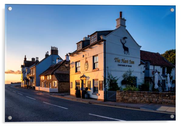 The Hart Inn, Sandsend, North Yorkshire Acrylic by Tim Hill