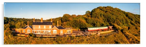 Sandsend Railway North Yorkshire Acrylic by Tim Hill