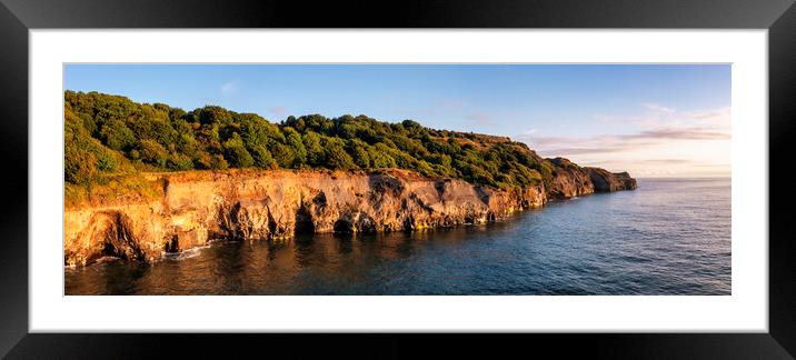 Aerial Sandsend North Yorkshire Framed Mounted Print by Tim Hill