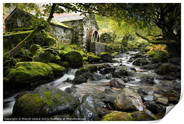 Borrowdale mill in the lake district 874 Print by PHILIP CHALK