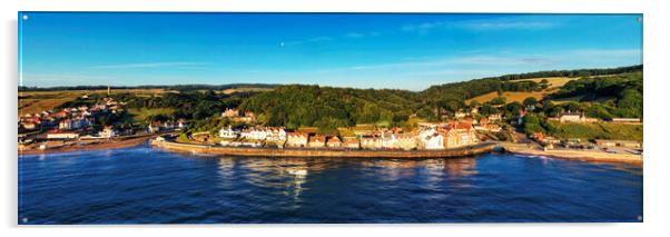 Sandsend Panormaic North Yorkshire Acrylic by Tim Hill