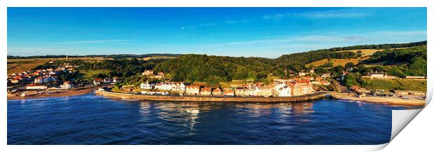 Sandsend Panormaic North Yorkshire Print by Tim Hill