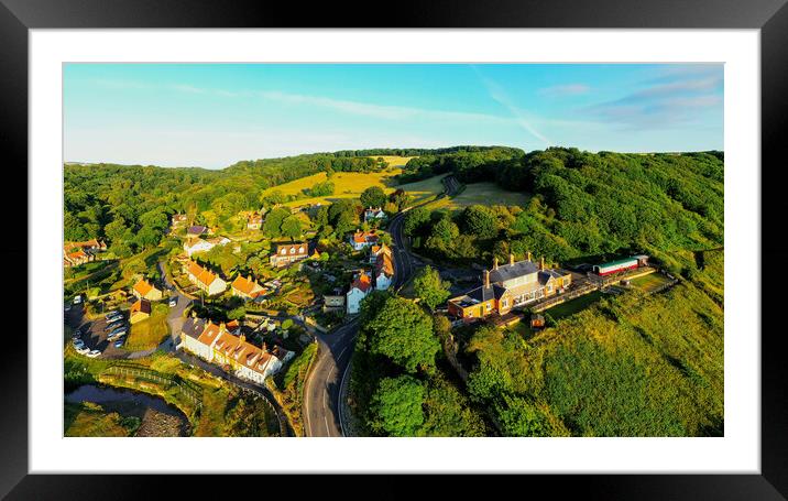 Aerial Sandsend North Yorkshire Framed Mounted Print by Tim Hill