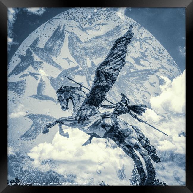 Pegasus Takes Flight  Framed Print by Mark Poley