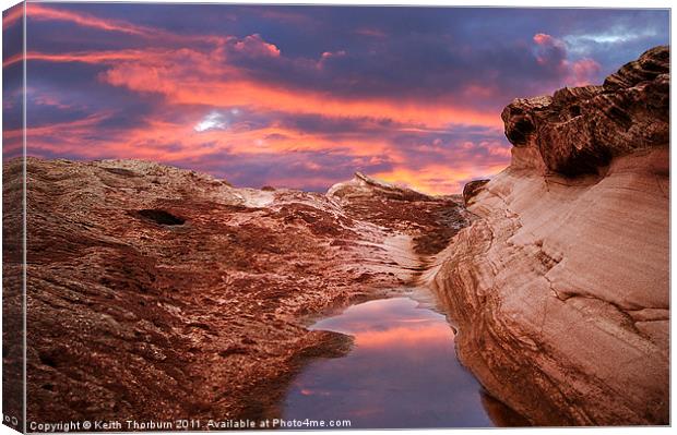 Red Rock Sunset Canvas Print by Keith Thorburn EFIAP/b