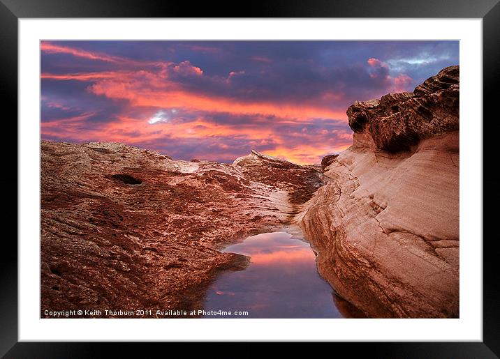 Red Rock Sunset Framed Mounted Print by Keith Thorburn EFIAP/b