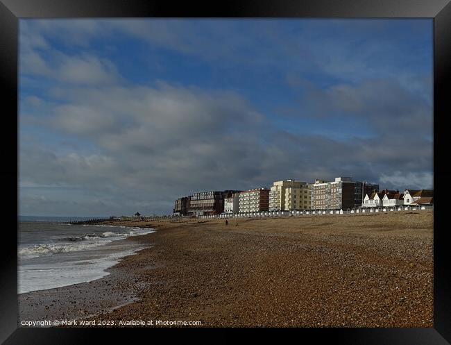 Bexhill bathed in Sunshine and Cloud Framed Print by Mark Ward