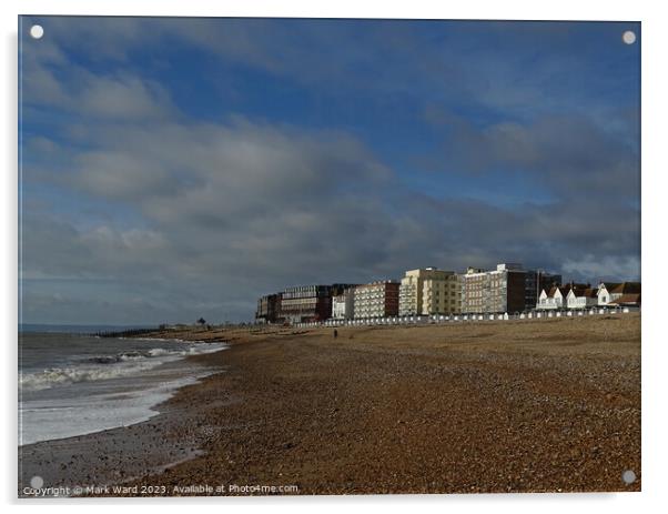 Bexhill bathed in Sunshine and Cloud Acrylic by Mark Ward