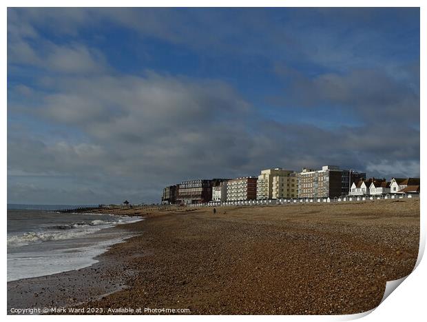 Bexhill bathed in Sunshine and Cloud Print by Mark Ward
