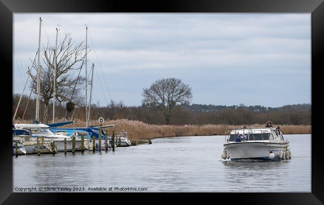 Touring the River Bure, Norfolk Broads Framed Print by Chris Yaxley