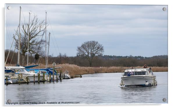 Touring the River Bure, Norfolk Broads Acrylic by Chris Yaxley