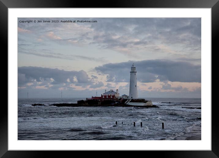 Morning at St Mary's Island Framed Mounted Print by Jim Jones
