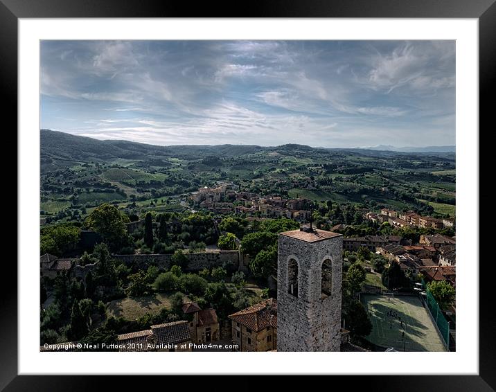 Tuscan Landscape Framed Mounted Print by Neal P