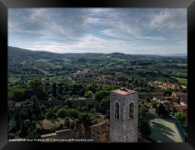 Tuscan Landscape Framed Print by Neal P