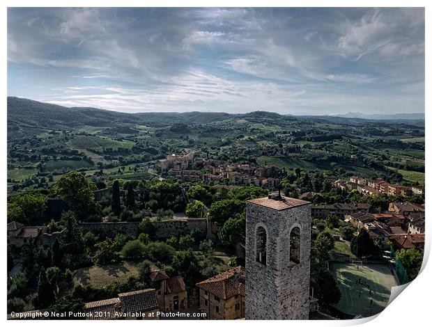Tuscan Landscape Print by Neal P