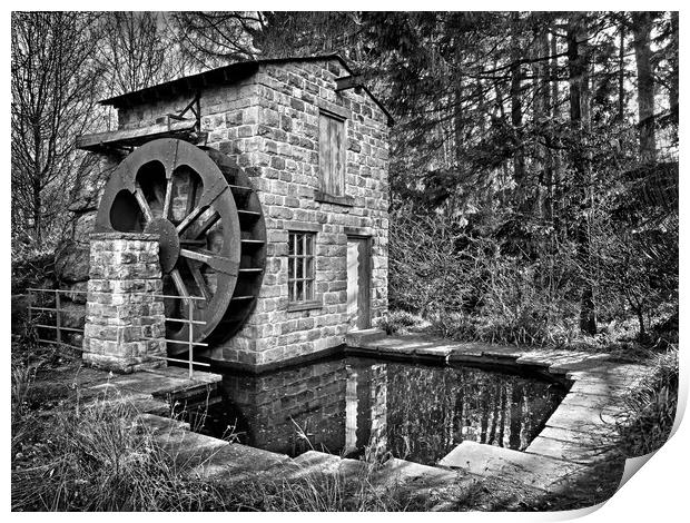 Water Wheel, Roundhay Park, Leeds Print by Darren Galpin