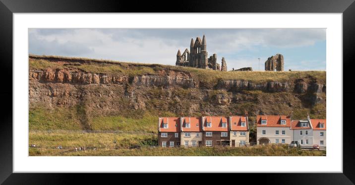 Whitby Cliffs - Panoramic  Framed Mounted Print by Glen Allen