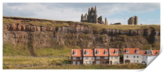 Whitby Cliffs - Panoramic  Print by Glen Allen