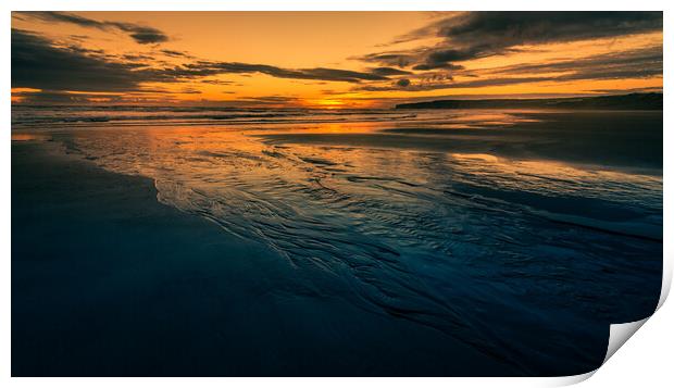 Filey Beach Sunrise Print by Tim Hill
