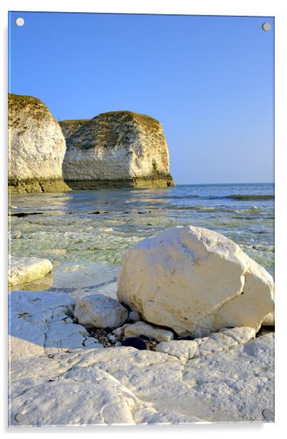 Selwicks Bay Flamborough East Yorkshire Acrylic by Steve Smith