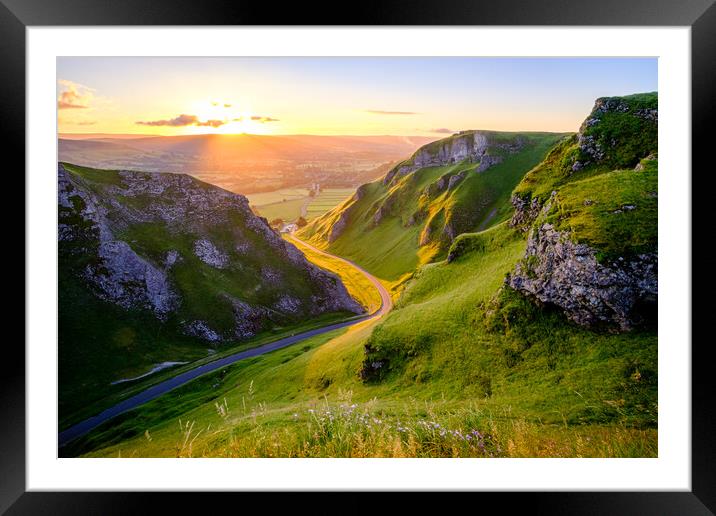 Majestic Sunrise over Winnats Pass Framed Mounted Print by Tim Hill