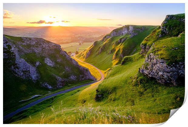 Majestic Sunrise over Winnats Pass Print by Tim Hill