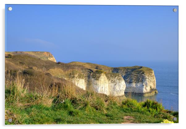 Selwicks Bay Flamborough East Yorkshire Acrylic by Steve Smith