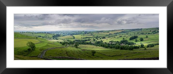 Malham Panoramic Yorkshire Dales Framed Mounted Print by Tim Hill
