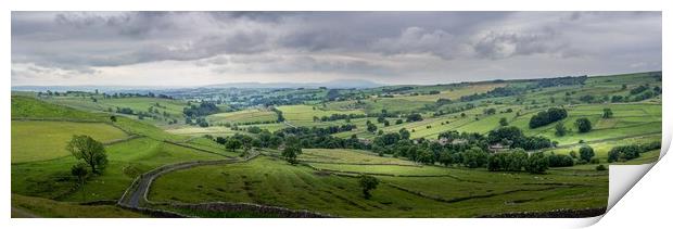 Malham Panoramic Yorkshire Dales Print by Tim Hill