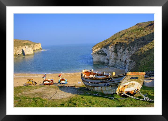 North Landing Flamborough Framed Mounted Print by Steve Smith
