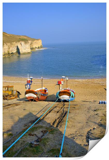 North Landing Flamborough Print by Steve Smith