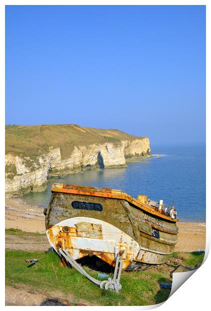 North Landing Flamborough Print by Steve Smith