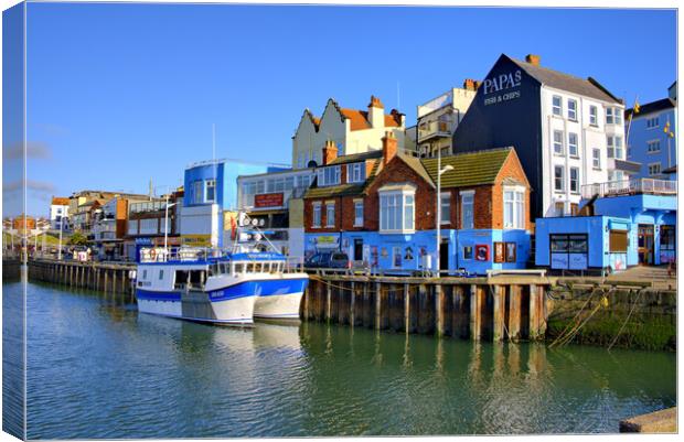 A Picturesque Morning at Bridlington Harbour Canvas Print by Steve Smith